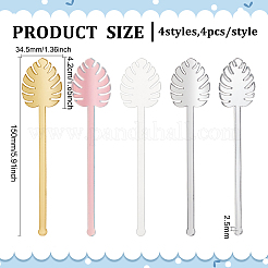 16Pcs 4 Style Acrylic Stirring Rods&nbsp;AJEW-FG0003-17