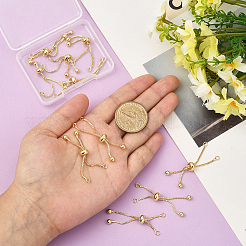 10Pcs Brass Slider Bracelets Making&nbsp;KK-BBC0020-73