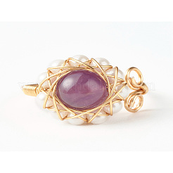 Natural Amethyst Finger Ring for Girl Women&nbsp;X1-RJEW-TA00012-5
