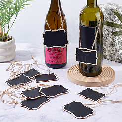 24Pcs 2 Styles Blank Wooden Mini Chalkboard Signs&nbsp;AJEW-NB0008-89
