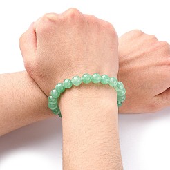 Dyed Natural Green Aventurine Beads Stretch Bracelets&nbsp;X-BJEW-Q305