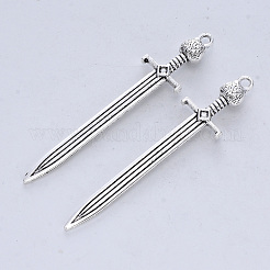Tibetan Style Alloy Big Pendants&nbsp;TIBE-R316-137AS-RS