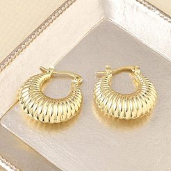 Brass Hoop Earrings for Women&nbsp;KK-CBAD851-42G