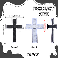 20Pcs Polyester Clothing Patches&nbsp;PATC-GA0002-02A
