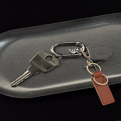 1Pc Rectangle PU Leather Keychian&nbsp;KEYC-LP0001-44A