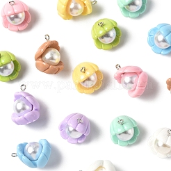 16Pcs 8 Colors Opaque Resin Pendants&nbsp;RESI-FS0002-02