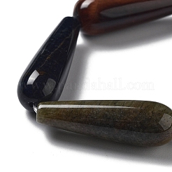 Natural 3-Color Tiger Eye Beads Strands&nbsp;G-P528-H11-01