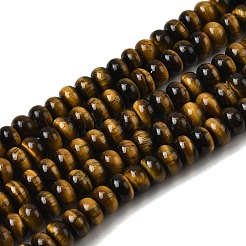 Natural Tiger Eye Beads Strands&nbsp;G-A275-B01-4x6mm