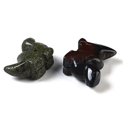 Natural Mixed Gemstone Dinosaur Figurines&nbsp;DJEW-M015-05
