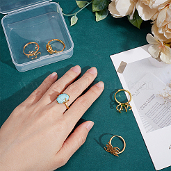 6Pcs 6 Style Brass Open Adjustable Rings Base&nbsp;KK-PH0011-84