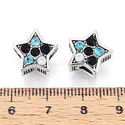 Alloy Rhinestone European Beads&nbsp;FIND-N009-17A-AS