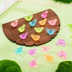 18Pcs 6 Colors Luminous Resin Crab Display Ornaments&nbsp;DJEW-TAD0001-04