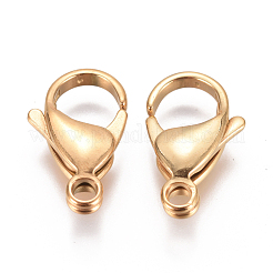 Ion Plating(IP) 304 Stainless Steel Lobster Claw Clasps&nbsp;STAS-F224-04G