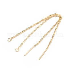 Rack Plating Brass Stud Earring Findings&nbsp;KK-E081-01G