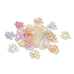 Airplane UV Plating Luminous Rainbow Iridescent Acrylic Beads&nbsp;LACR-R001-06A