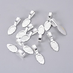 Tibetan Style Alloy Glue-on Flat Pad Bails&nbsp;K0P9R021