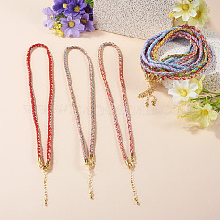 8Pcs 8 Colors 3.5MM Round Nylon Cotton Cord Necklace Making&nbsp;NJEW-TA0001-26G