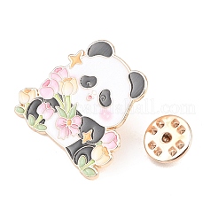 Panda with Tulip Enamel Pins&nbsp;JEWB-L028-02G-04