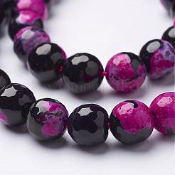 Natural Fire Crackle Agate Beads Strands&nbsp;G-D210-10mm-M1