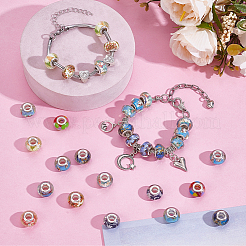 100Pcs 10 Colors Resin European Beads&nbsp;RPDL-PA0001-01