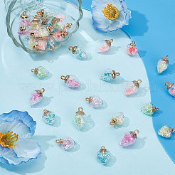 80Pcs 10 Styles Luminous Glass Pendant&nbsp;GLAA-ME0001-27