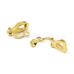 Brass Clip-on Earring Findings&nbsp;KK-Z030-15G