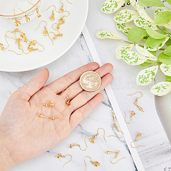 30Pcs 3 Style Rack Plating Brass Earring Hooks&nbsp;KK-DC0002-04