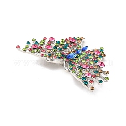 Colorful Rhinestone Butterfly Lapel Pin&nbsp;JEWB-P014-03P