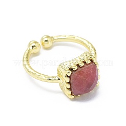Adjustable Natural Gemstone Finger Rings&nbsp;RJEW-L089-13G