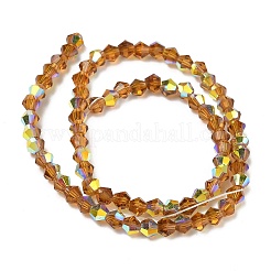 Electroplate Transparent Glass Beads Strands&nbsp;EGLA-K015-18U