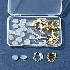 12Pcs 2 Colors Brass Clip-on Earring Converters Findings&nbsp;KK-FS0001-30