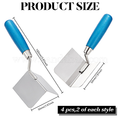 4Pcs 2 Styles Stainless Steel Scraper&nbsp;TOOL-GO0001-20