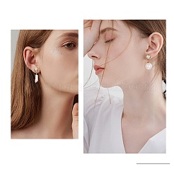 12Pcs 6 Style Alloy & Brass Stud Earring Findings&nbsp;DIY-SZ0009-36