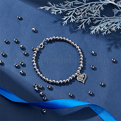 80Pcs 304 Stainless Steel Round Seamed Beads&nbsp;STAS-UN0063-62B-P