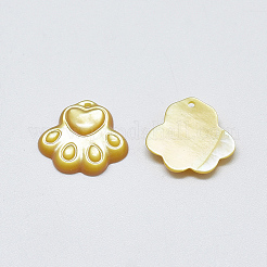 Yellow Shell Charms&nbsp;SSHEL-S264-014B