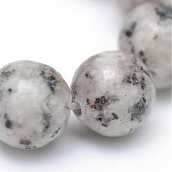 Natural Sesame Jasper/Kiwi Jasper Bead Strands&nbsp;G-R345-8mm-11