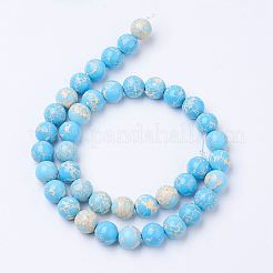 Synthetic Regalite/Imperial Jasper/Sea Sediment Jasper Bead Strands&nbsp;G-P284-02-10mm