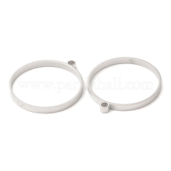 Non-Tarnish 304 Stainless Steel Open Back Bezel Flat Round Pendants&nbsp;STAS-Z040-04A-P