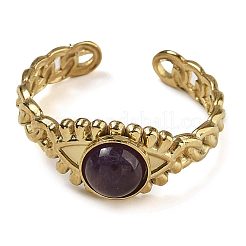 Natural Amethyst Finger Rings&nbsp;RJEW-U027-01G-05