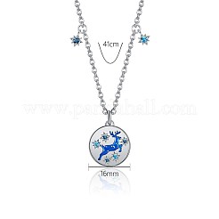 Christmas Theme Brass Pendant Necklaces&nbsp;NJEW-BB35103