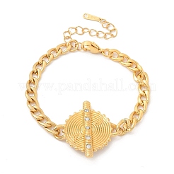 304 Stainless Steel Cuban Link Chain Bracelets for Women&nbsp;STAS-Z117-10G