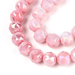 Anti-Tarnish Electroplate Glass Beads Strands&nbsp;GLAA-N010-10mm-04