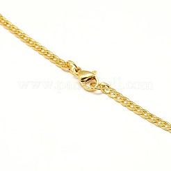 304 Stainless Steel Curb Chain/Twisted Chain Necklace Making&nbsp;X-STAS-A028-N108G