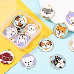 16Pcs 8 Style Eco-Friendly Alloy Enamel Pendants&nbsp;ENAM-FS0001-15