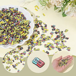 100G Back-to-School Season Polymer Clay Cabochons&nbsp;CLAY-SC0002-80
