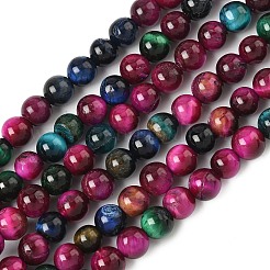 Grade AB Natural Tiger Eye Beads Strands&nbsp;X-G-F591-18-6mm-06