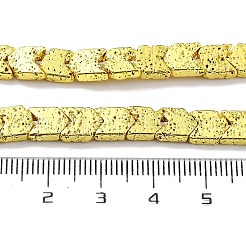 Electroplated Natural Lava Rock Beads Strands&nbsp;G-H303-A02-G02