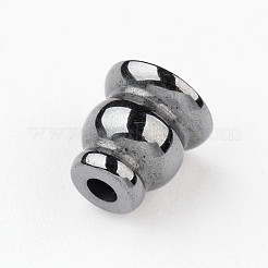 Smooth Electroplate Non-Magnetic Synthetic Hematite Buddhist Beads&nbsp;G-I175-33
