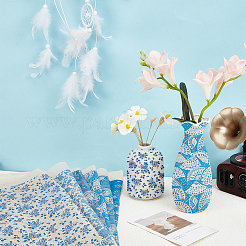 6Pcs 6 Styles Paper Ceramic Decals&nbsp;DIY-BC0015-29