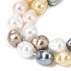 Electroplated Glass Shell Pearl Beads Strands&nbsp;BSHE-B009-D02-01